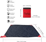BeiLan Mini Pocket Picnic Blanket Waterproof Sand Proof Travel Mat 70x110cm view 2