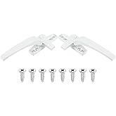 uxcell 2Pcs Casement Window Locking Handle, Zinc Alloy Locking Handle Grasp Grip Left and Right Hand for Window, White