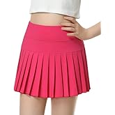 QooNoo Girls Pleated Tennis Skirts with Shorts Athletic Skirt with Side Pocket High Waist Active Skort for Girl Youth Kids