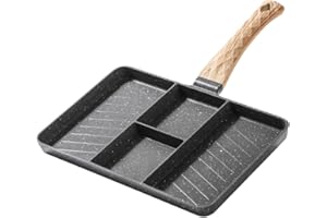 Ciieeo Non-Stick Maifan Stone Breakfast Frying Pan with Anti-Scald Handle Multifunctional Egg and Steak Pan