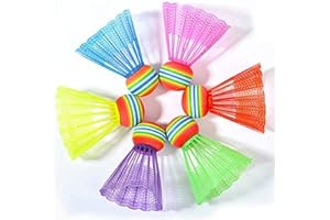 Badminton Reusable Plastic Shuttle Practice Leisure Family Sports Reusable Plastic Ball Indoor Practice Elementary School Kid