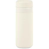 W&P Porter Insulated Bottle 16 oz | Clean Taste Ceramic Coating for Water, Coffee, & Tea | Wide Mouth Vacuum Insulated | Dishwasher Safe, Cream