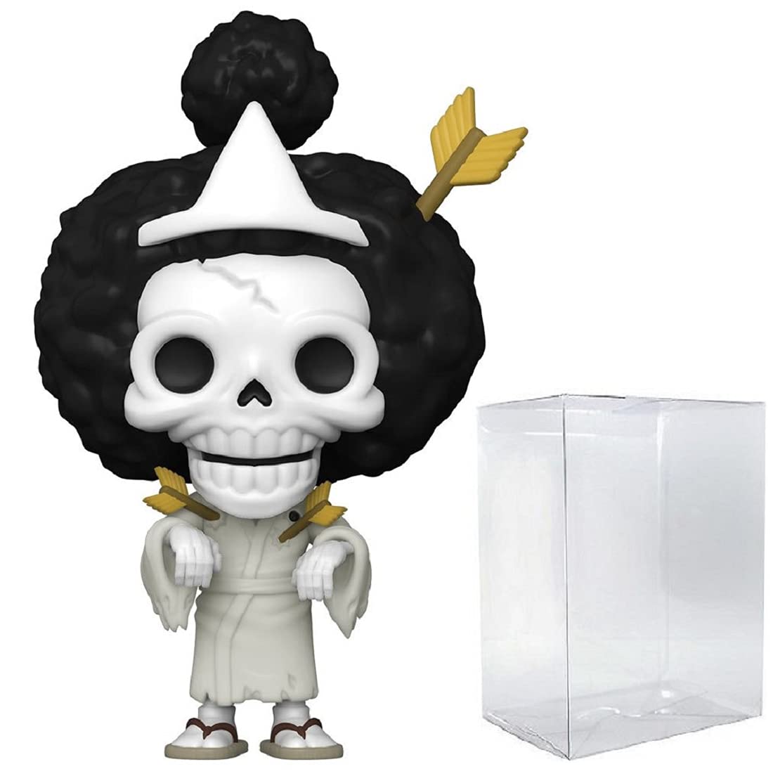 POP One Piece - Brook [Bonekichi] Funko Pop! Vinyl Figure (Bundled with Compatible Pop Box Protector Case) Multicolor 3.75 inches