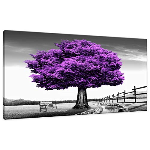 Wall Art for living Room Landscape Purple Tree Canvas Wall Decor 1