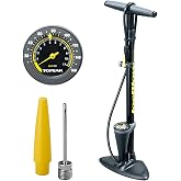 Topeak JoeBlow Max Hp Bike Floor Pump, 160 Psi/11 Bar, TwinHead, fits Presta, Schrader, and Dunlop valves