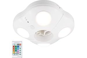 LUXSWAY Color Changing Patio Umbrella Light, Battery Operated - White