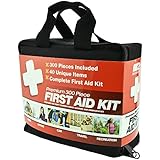 M2 BASICS 300 Piece (40 Unique Items) First Aid Kit w/Bag | FREE First Aid Guide | Emergency Medical Supply | For Home, Office, Outdoors, Car, Camping, Travel, Survival, Workplace