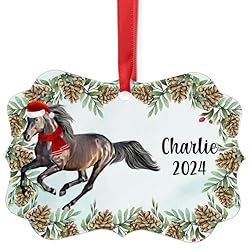 Bay Stallion Thoroughbred Horse Christmas Ornament