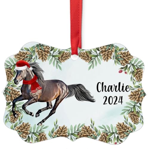 Bay Stallion Thoroughbred Horse Christmas Ornament
