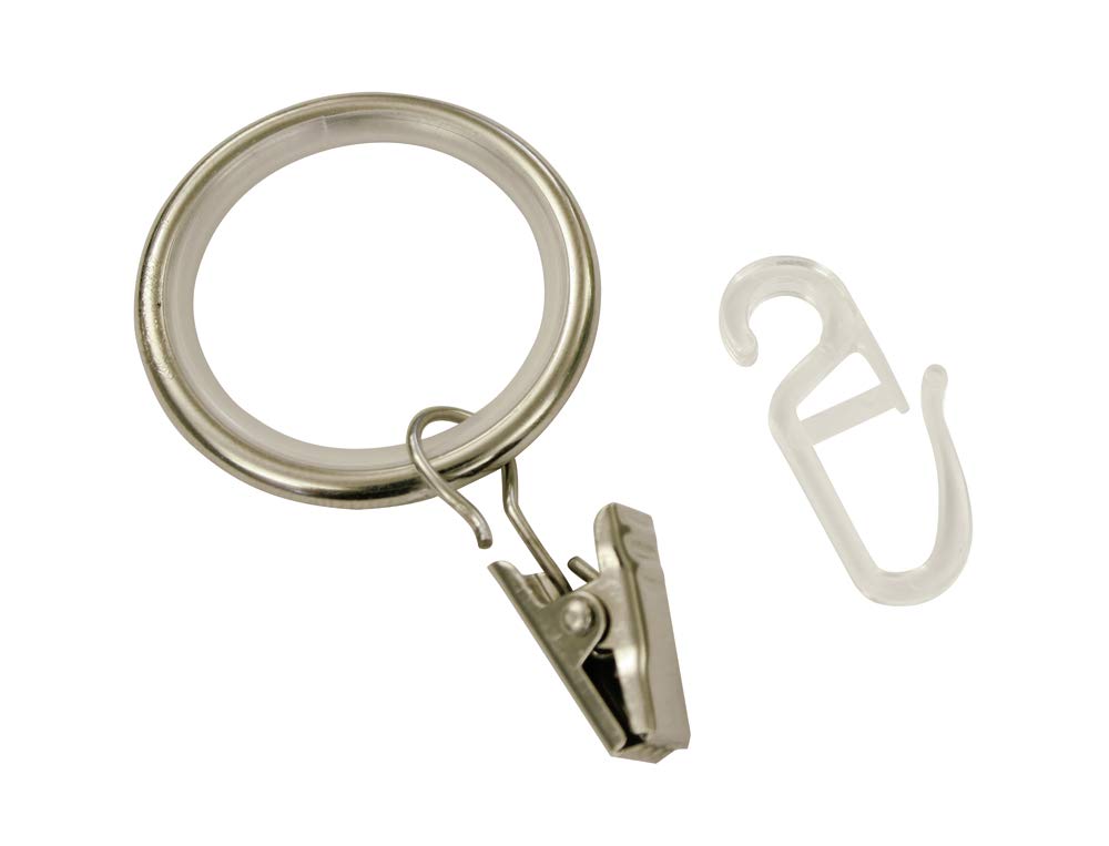 Gardinia 19mm Stainless Steel Effect Curtain Rings 32071