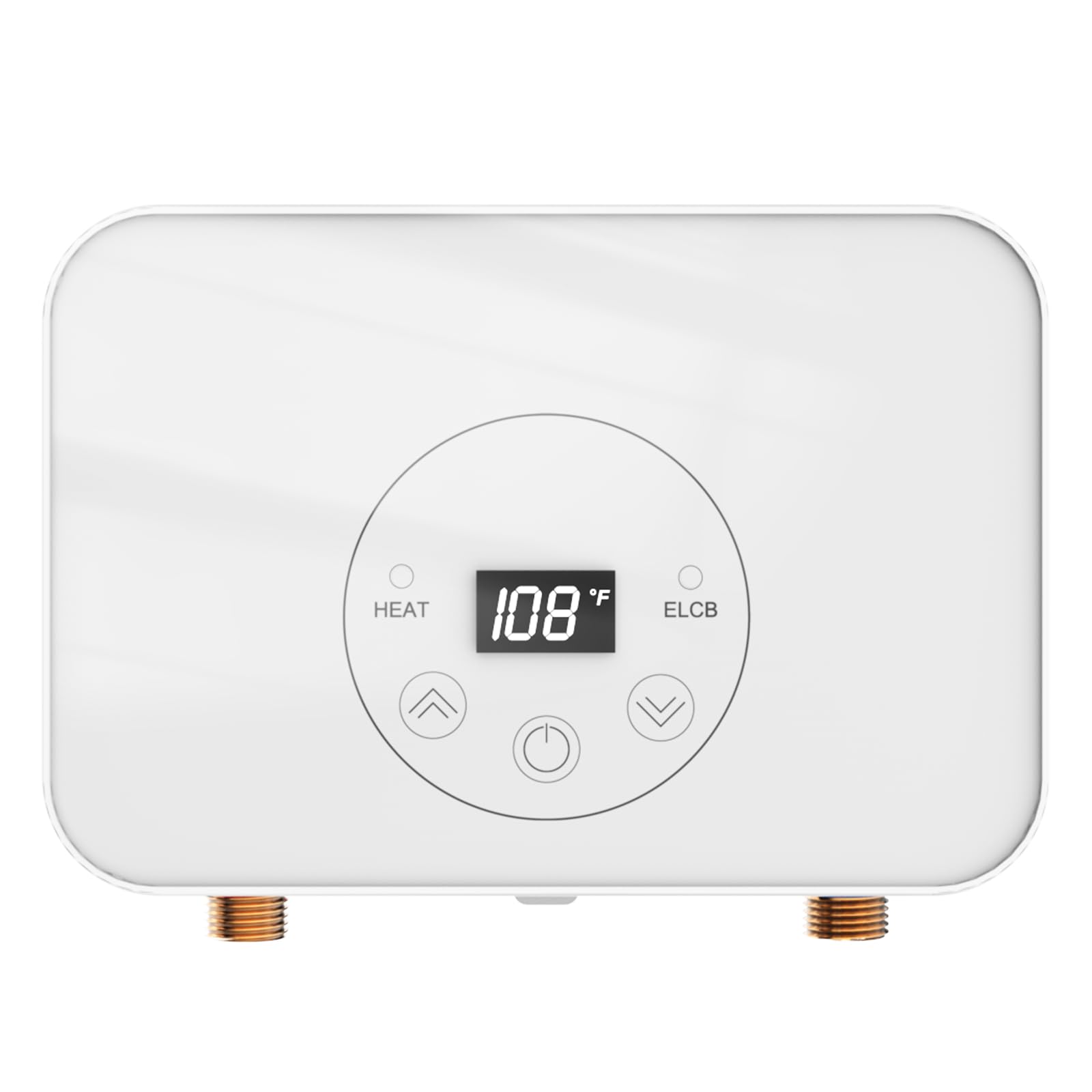 Photo 1 of Tankless Water Heater Electric, on demand hot water heater electric with LED Display - Automatic Control System - Fault Self-Test Function and Conversion between Fahrenheit and Celsius (4.5KW White)