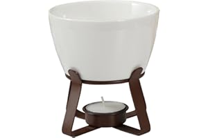 Chocolate Fondue Set Ceramic Mini Fondue Pot with 2 Forks 300ml Chocolate Melting Pot for Cheese Butter Dessert Party Birthda