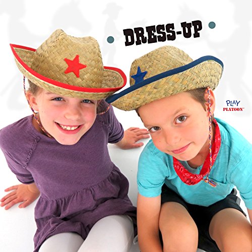 Dozen Straw Cowboy Hats for Kids Makes Great Birthday Party Hats for