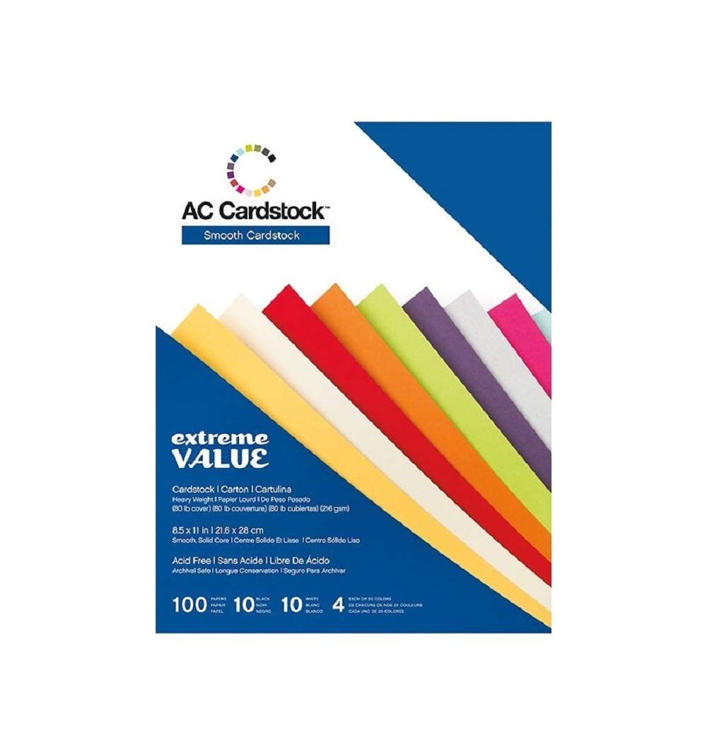 American Crafts Bazzill Bazzil Card 8.5 x 11 Inch (Pack of 100)