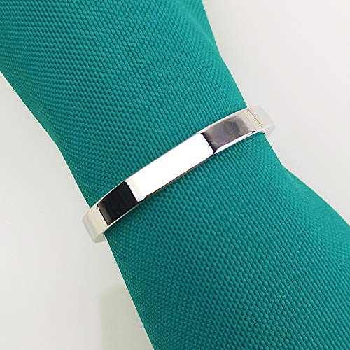 Elehere Wedding Holiday Napkin Rings Set of 8 for Spring Summer Fall Winter, 4 Season Simple Napkin Holder Bukle, Silver