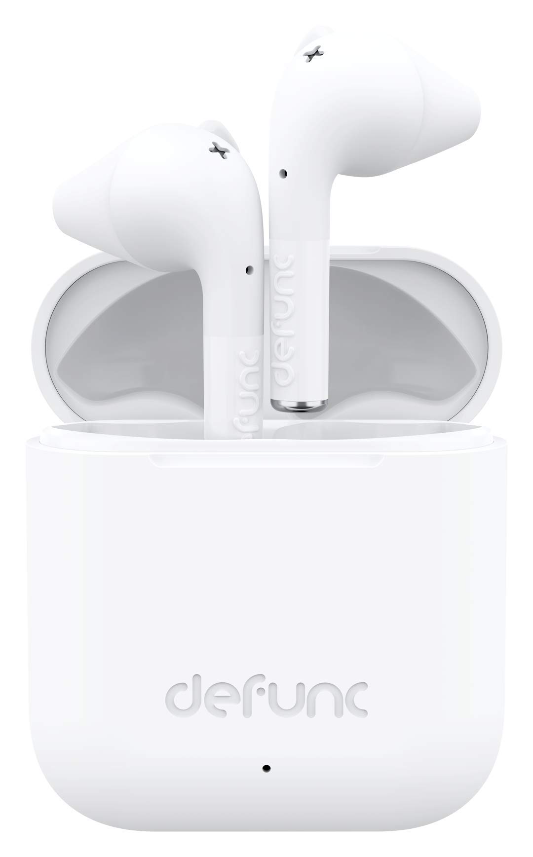 DEFUNC True Go Slim D4212 Wireless Earphones with Powerful Sound - 22 Hours of Battery Life - White, Small