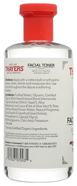 THAYERS ALCOHOL-FREE ROSE PETAL WITCH HAZEL FACIAL TONER FOR GLOWING SKIN, SOOTHING, HYDRATING, REFRESHING TONER FOR ALL SKIN TYPES, 12OZ (PACKAGING MAY VARY)