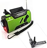 BROLAR - Survival Radio, Solar Hand Crank - NOAA Weather Radio, Emergency LED Flashlight, Smart Phone Charger 2000mAh Power Bank