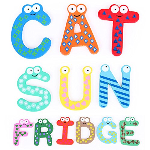 Pannow Fridge Wooden Magnet Baby /Child Toy A-Z Educational English Letters Alphabet 26 Pcs - Thumbnail 5