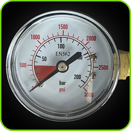 Co2 Beer Regulator Dual Gauge Draft Beer Dispensing Kegerator Heavy Duty 0 to 60 PSI - 0 to 3000 Tank Pressure CGA-320 Inlet Connection with 3/8" O.D. Outlet Barb Features Safety Pressure Relief Valve