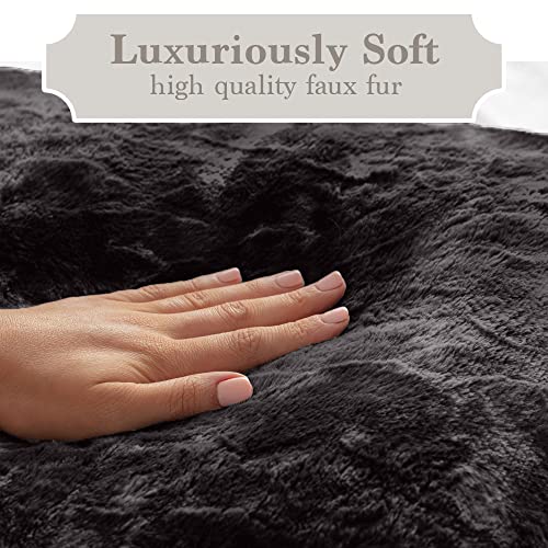 The Connecticut Home Company Throw Blanket, Soft Plush Reversible Faux