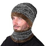 VBIGER Winter Beanie Hat Scarf Set Warm Knit Hat