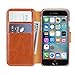 Zakix(TM) Leather Wallet Case for iPhone 7 Plus: Premium PU Leather Protective Case - Adequate Protection from Impacts with Ergonomic Design (Brown)