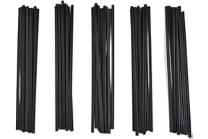 50Pcs Plastic Welding Rods, Black PP Welding Rods, Welding Strips for Plastic Welder,Car Bumper Repair Tools, 8in Length