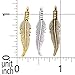 Youdiyla 90 PCS Mini Feather Charms Collection - Antique Silver Bronze Gold Small Bird Plume Plumage Metal Pendants for Dream Catcher Jewelry Making DIY Findings (HM48)