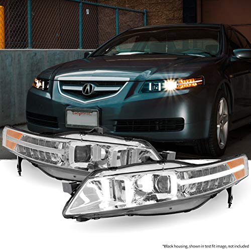 AKKON For 0408 Acura TL UA7 LED DRL Chrome Clear Projector