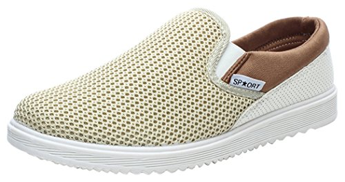 Shiyu Men's Simple Casual Grebadine Summer Breathe Sports Shoes(8 D(M) US,Beige)