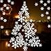 Coogam 135 PCS Christmas Decorations Snowflake Window Sticker Set of 5 Sheet DIY Window Cling - Removable Snow Decal for Mirror Glass Door Car Body Holiday Xmas