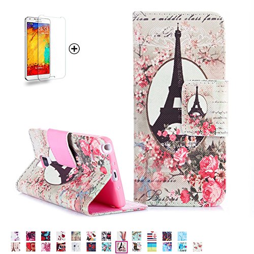Samsung Galaxy Note 4 Case [with Free Screen Protector], Funyye PU Leather Flip Wallet Magnetic Detachable Stand Protective Case Cover for Samsung Galaxy Note 4 - Mirror tower