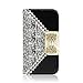 ABC(TM) Black Fashion Girl Woman Fresh Sweet Cute Flip Wallet Leather Case Cover for Samsung Galaxy S3 I9300