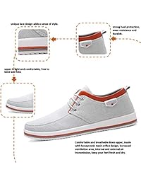 MAIZUN Zapatos de patinaje de lona para hombre, informales, con cordones, a la moda, suaves, antideslizantes, cómodos, calzado de  e
