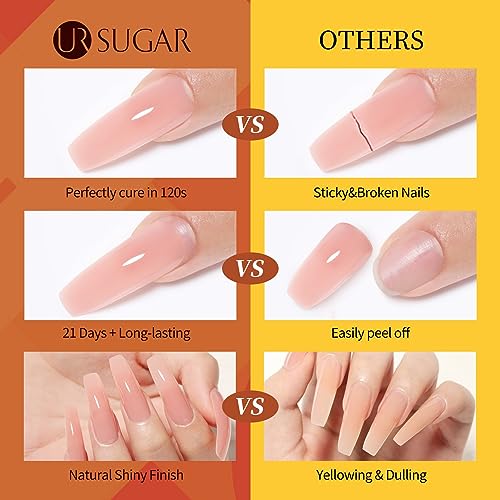 UR SUGAR Fall Winter Extension Gel Nail Set, 6 Colors Maple Pumpkin Burnt Orange Yellow Red Glitter Autumn Extension Nail Gel Polish Kit Halloween Thanksgiving Day Gift Box for Women - Image 7
