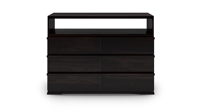 Urban Ladder Ohio Urban Ladder Ohio Wooden Chest of Drawers (Matte Finish, Mahogany,6 Drawers)