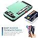 Vofolen Case for Galaxy S7 Case Wallet Slidable Card Holder Slot ID Pocket Protective Hard Shell Shock Absorbing TPU Tough Rubber Bumper Armor Scratch-Proof Case Cover for Samsung Galaxy S7 Mint