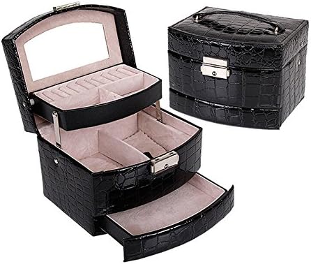 Black Jewelry Box Vintage Display Case Storage Home Storage, Holiday Gifts Cloth Design Earrings Hanging Plate, More Practical And Beautiful.