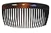 Parcelona French Large 2 Pieces Glossy Celluloid Shell Good Grip Updo 23 Teeth Hair Side Combs 4.25 Inches for Thick Long Hair