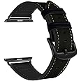 CINORS XXL Leather Band Compatible with Apple Watch Series 10 46mm Ultra 3 2 1 49mm 45mm 44mm 42mm Mens Women Extra Long Vintage Leather Strap XL Big Black Bands for iWatch Ultra 9 8 7 6 5 4 3 2 1 SE