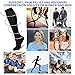 Bluemaple Compression Socks for Women and Men, Best for Running, Athletic Sports, Crossfit, Flight Travel, Suits Nurses, Maternity Pregnancy, Shin Splints, Below Knee High, Assorted 1-S, 6 Pairs