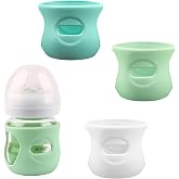 3 Pack Silicone Sleeves for Avent Natural Glass Baby Bottles 4 oz | Anti Breakage Baby Bottle Holder, Compatible Philips AVENT Glass Natural Baby Bottle 4 oz, BPA Free