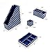 Navy Blue Desk Sets and Accessories for Women - 4 Piece Set - Mail Sorter, Desk Organizer Tray, Pen Cup, Magazine File Holder - Girly Desk Accessories