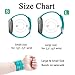 Wepro For Fitbit Versa Bands Replacement for Women Men Small, Sports Watch Band Accessory for Fitbit Versa Smartwatch, Teal, White