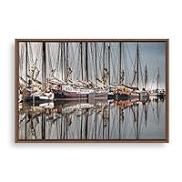Framed Canvas Wall Art Voyage Canvas Prints Home Artwork Decoration for Living Room,Bedroom - 16x24 inches