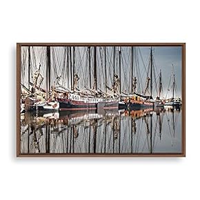 Framed Canvas Wall Art Voyage Canvas Prints Home Artwork Decoration for Living Room,Bedroom - 16x24 inches