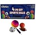 KINREX 4 PC Sports Ball Set - 1 Rainbow Playground Ball - 1 Football - 1 Soccer Ball - 1 Basketball - 1 Deluxe Ball Pump