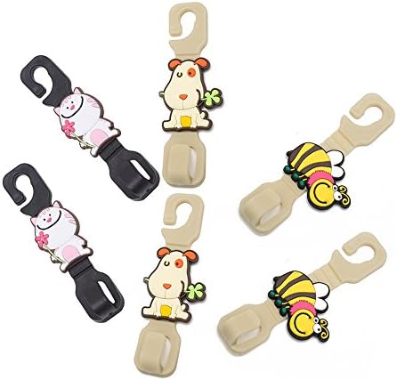 XDOBO Car Back Seat Headrest Hanger Storage Hooks,Car Seat Back Holder, Purse Handbag Grocery Bag Holder,Coat Clothes Hook - 6 Pack