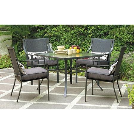 Mainstays Alexandra Square 5-Piece Patio Dining Set, Seats 4